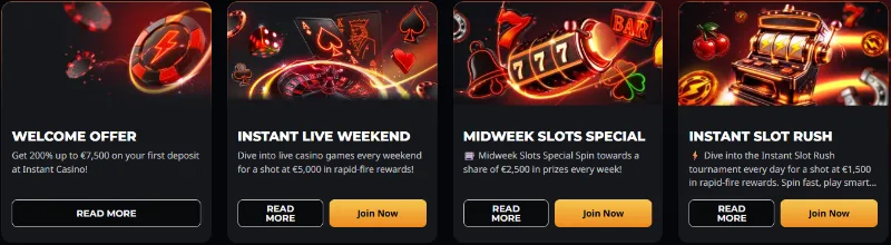 instant casino bonuses